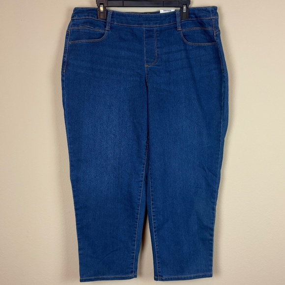 NWT Time and Tru Relaxed Fit Stretch Cotton Blend Denim Jeans; Size XL Petite - Picture 1 of 13
